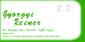 gyorgyi reiner business card